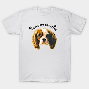 I Love My Cavalier King Charles Spaniel Cute dog T-Shirt